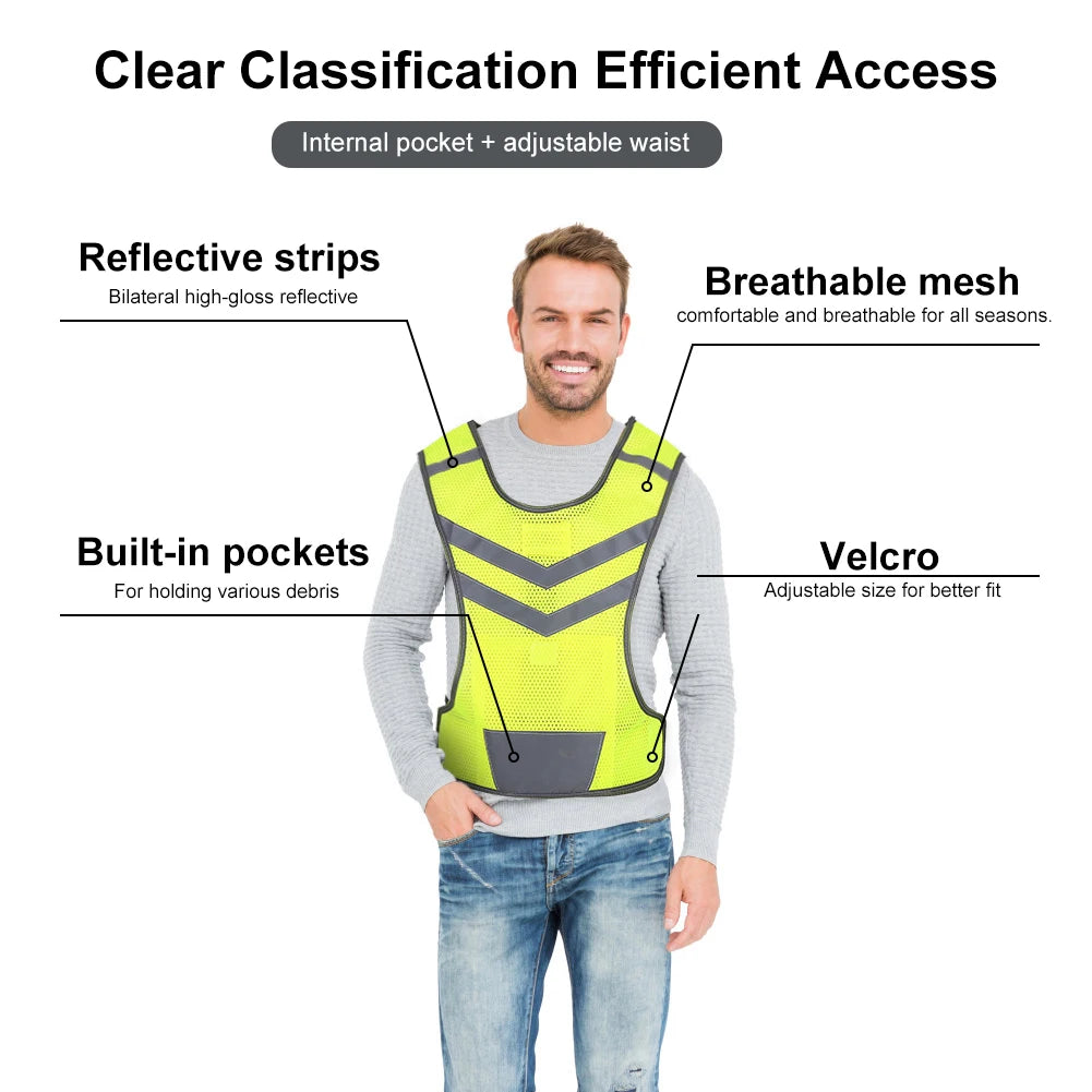 Hainan High Visibility Reflective Safety Vest for Outdoor Sports