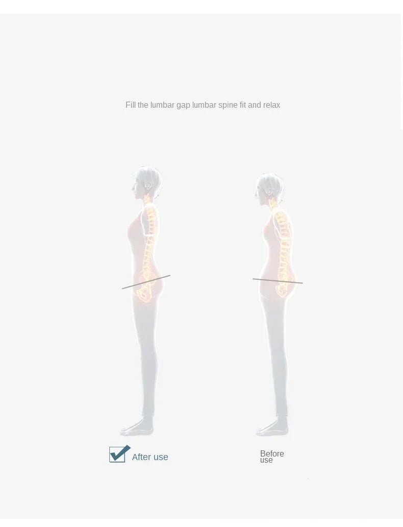 Car Seat Lumbar Cushion Memory Foam Pillow For Back Support In Car