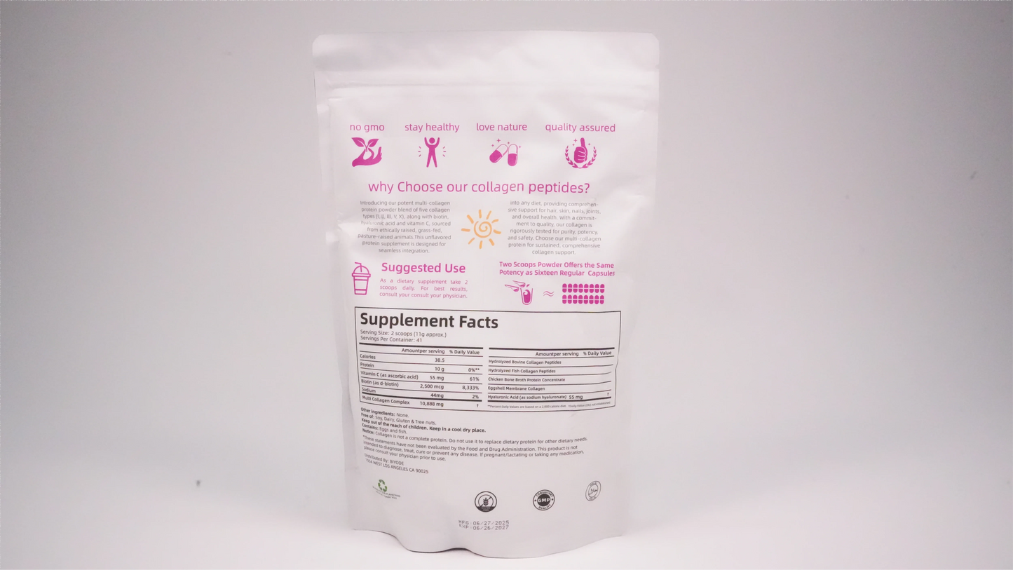 BIYODE Hydrolyzed Collagen Powder For Skin Hydration Hair Nails