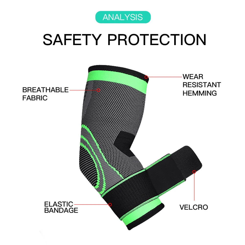 Elbow Support Elastic Arm Sleeve For Gym Fitness Nylon Protective Pad Sweat Absorption Basketball