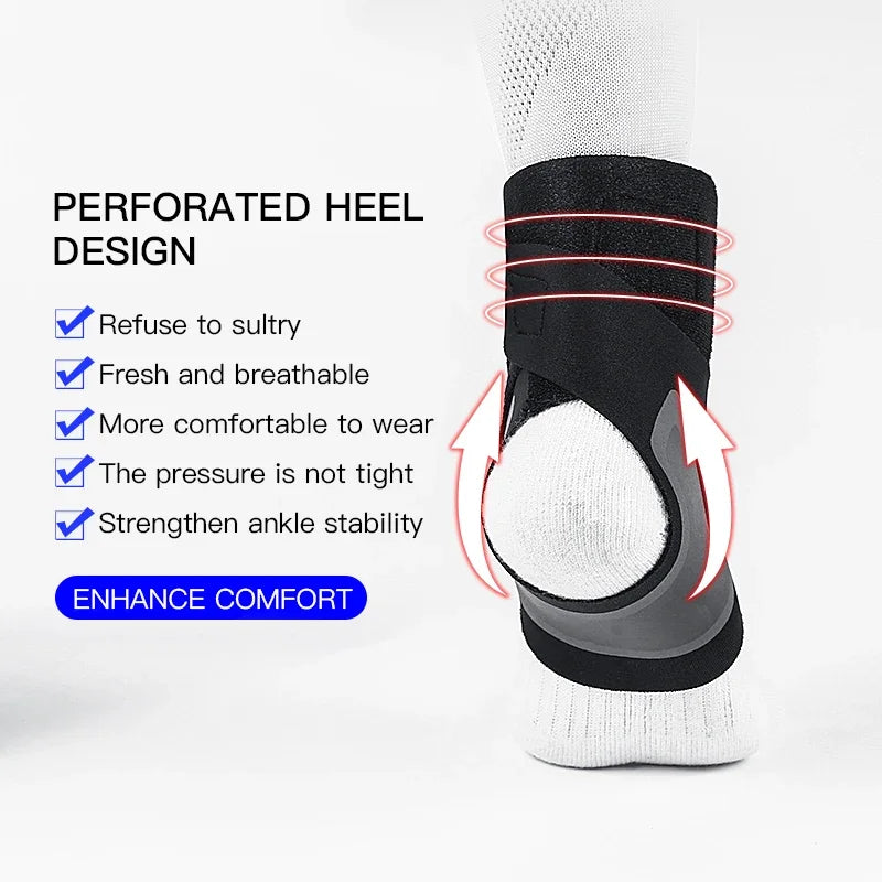 Adjustable Ankle Sleeve With Support Pad For Breathable Sports Safety