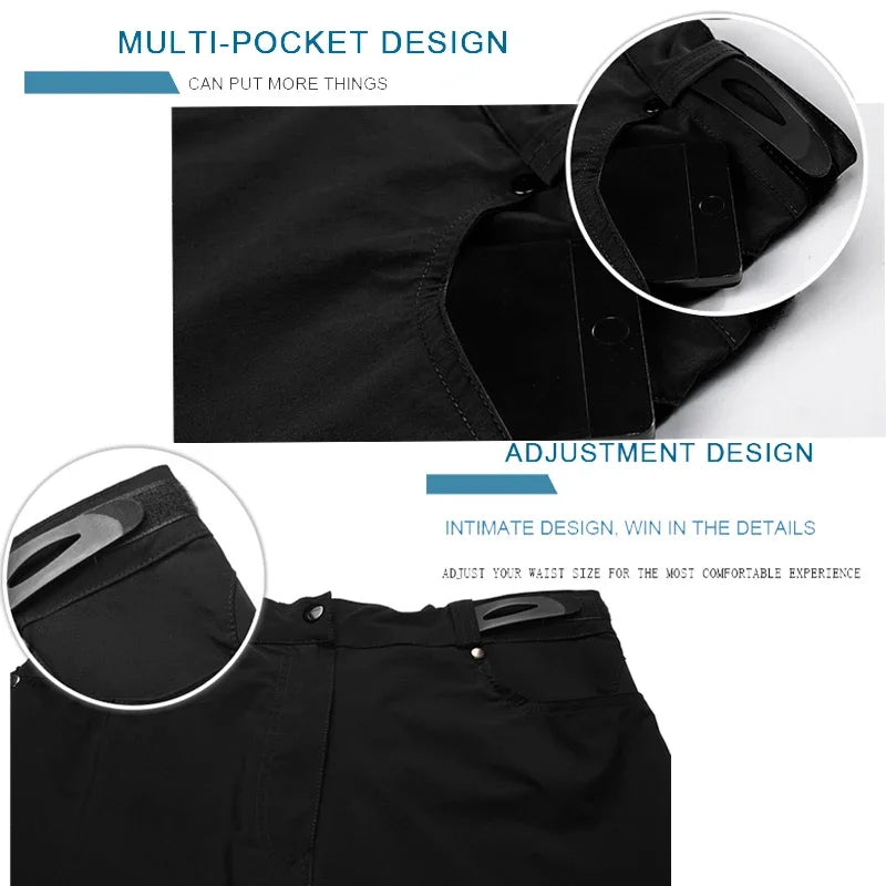 X-TIGERCN Mountain Bike Shorts for Men, Lightweight Quick Dry MTB Cycling Shorts