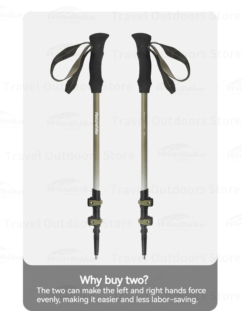 Naturehike Carbon Fiber Telescopic Trekking Pole Outdoor Hiking