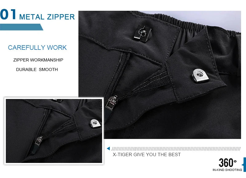 X-TIGERCN Mountain Bike Shorts for Men, Lightweight Quick Dry MTB Cycling Shorts