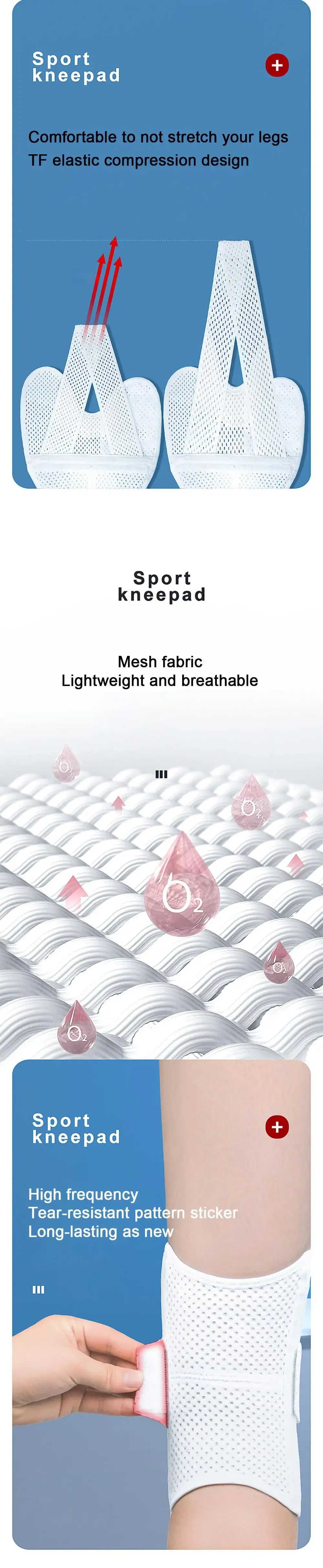 Craft of Weaving Knee Pads Men Women Pressurized Elastic Protector