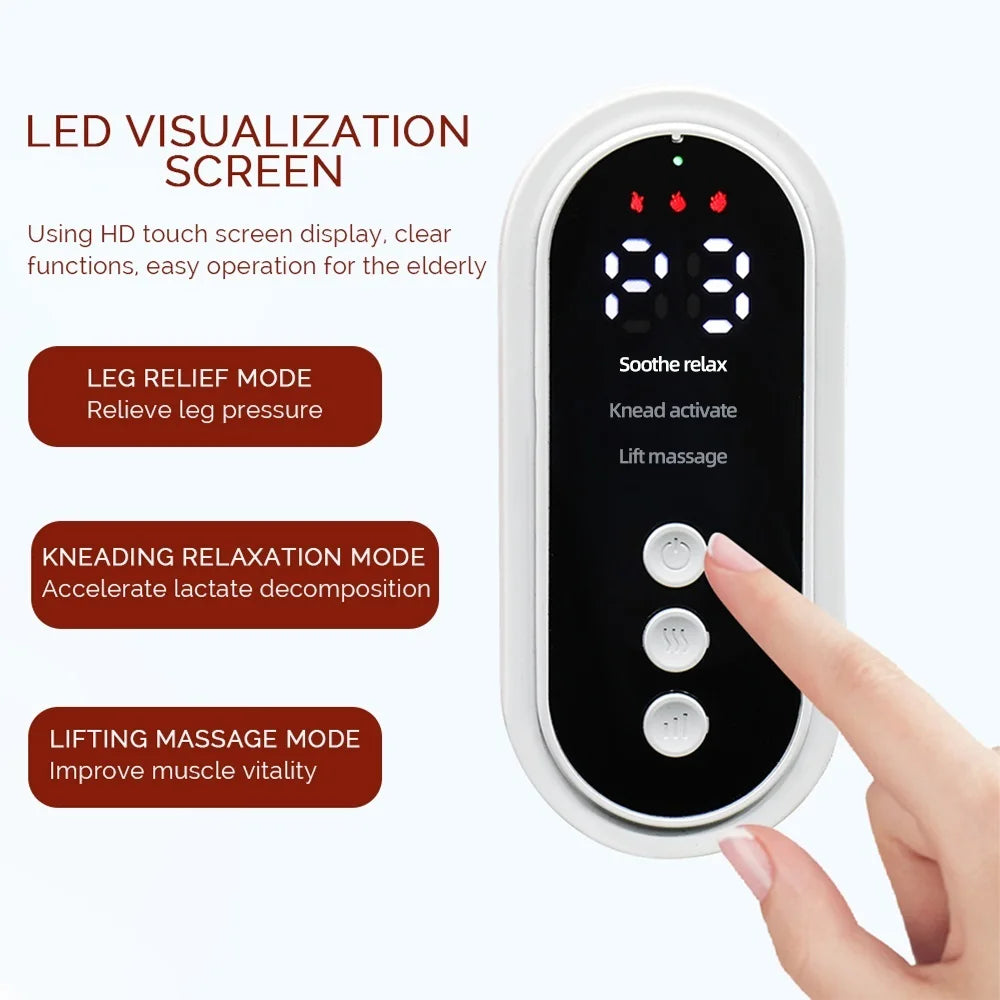 Foreverlily Electric Leg And Knee Massager Wireless Thigh Calf Vibration Massager Air Pressure Leg Relaxation Kneading Massager