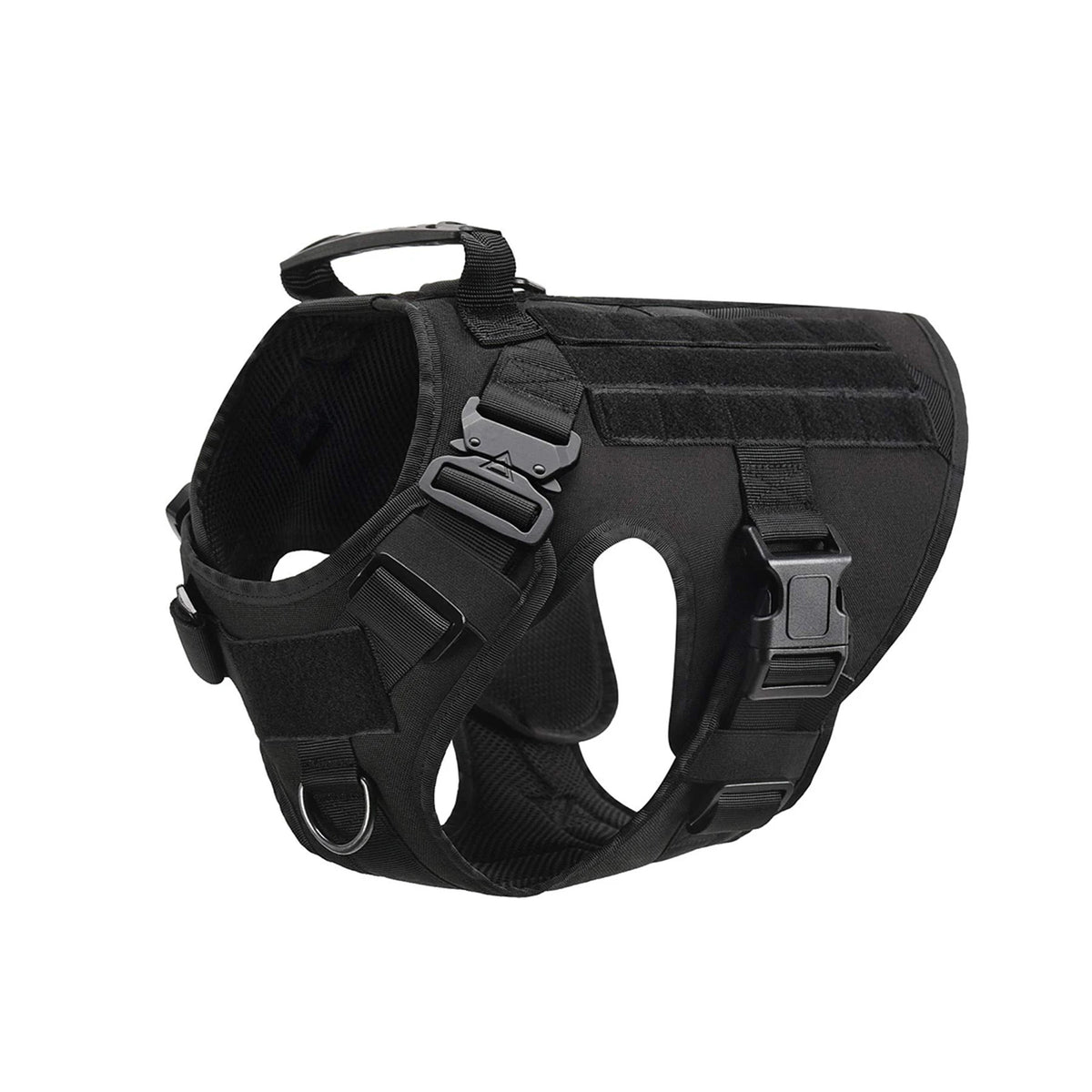 Tactical Padded Dog Harness With Molle Pouches And Quick Release