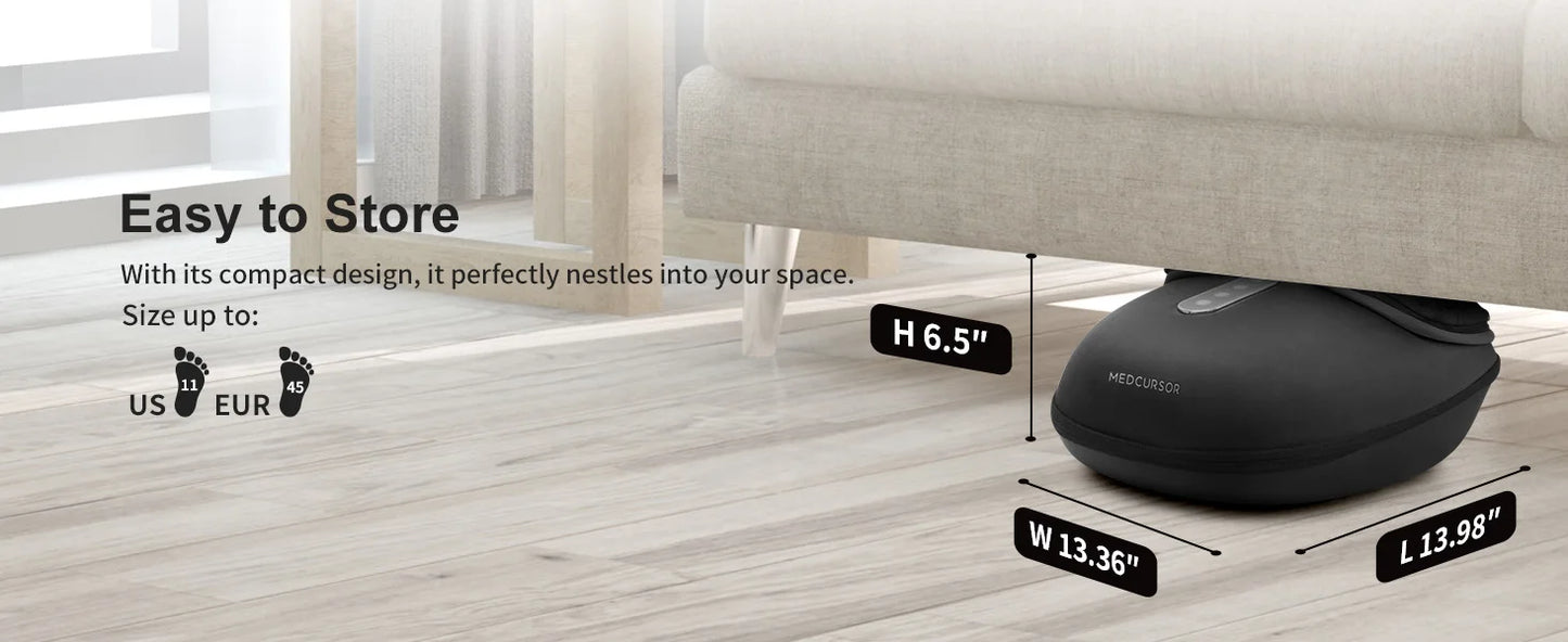 Medcursor Shiatsu Foot Massager Machine With Heat Roller For Pain Relief