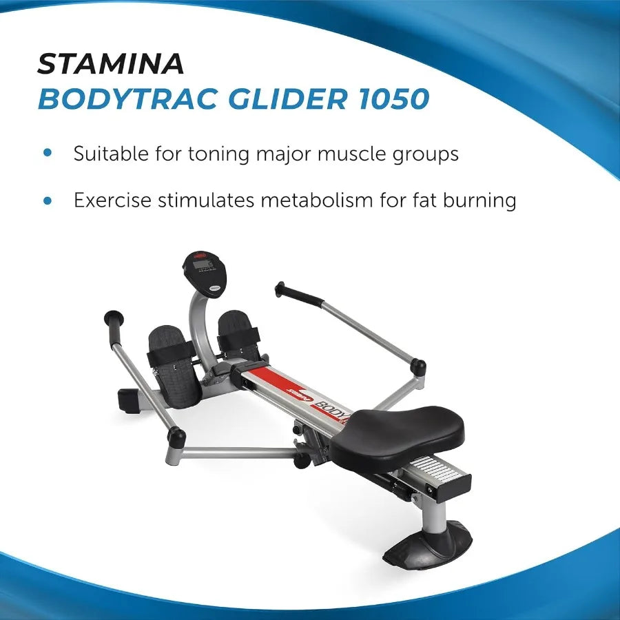 Rowing Machine With Cylinder Resistance Up To 250 Lbs Weight Capacity
