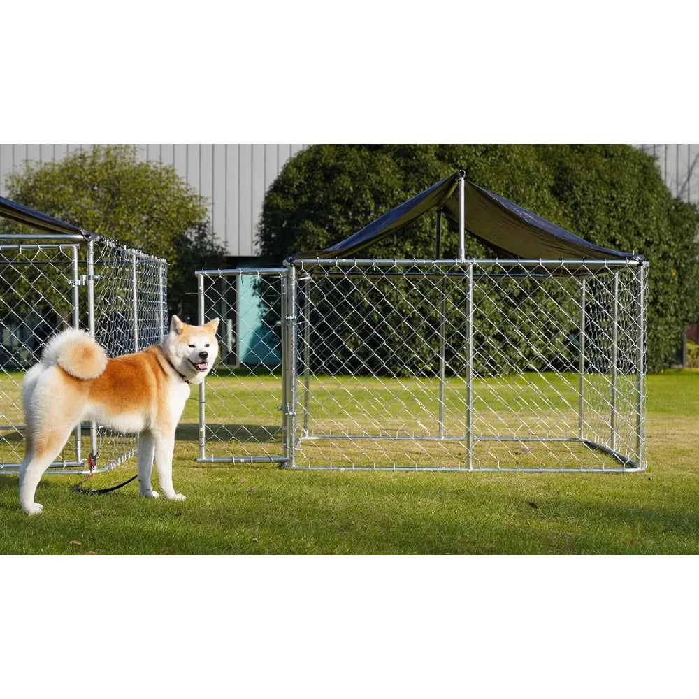 Outdoor Dog Cage Kennel With Heavy Duty Mesh Fence