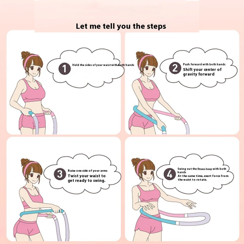 APWIKOGER Weighted Fitness Hoop Foldable Waist Toning Exercise