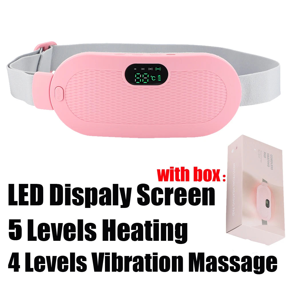 PASTSKY Menstrual Massager Belt With Heating And Vibrating Waist Warmer