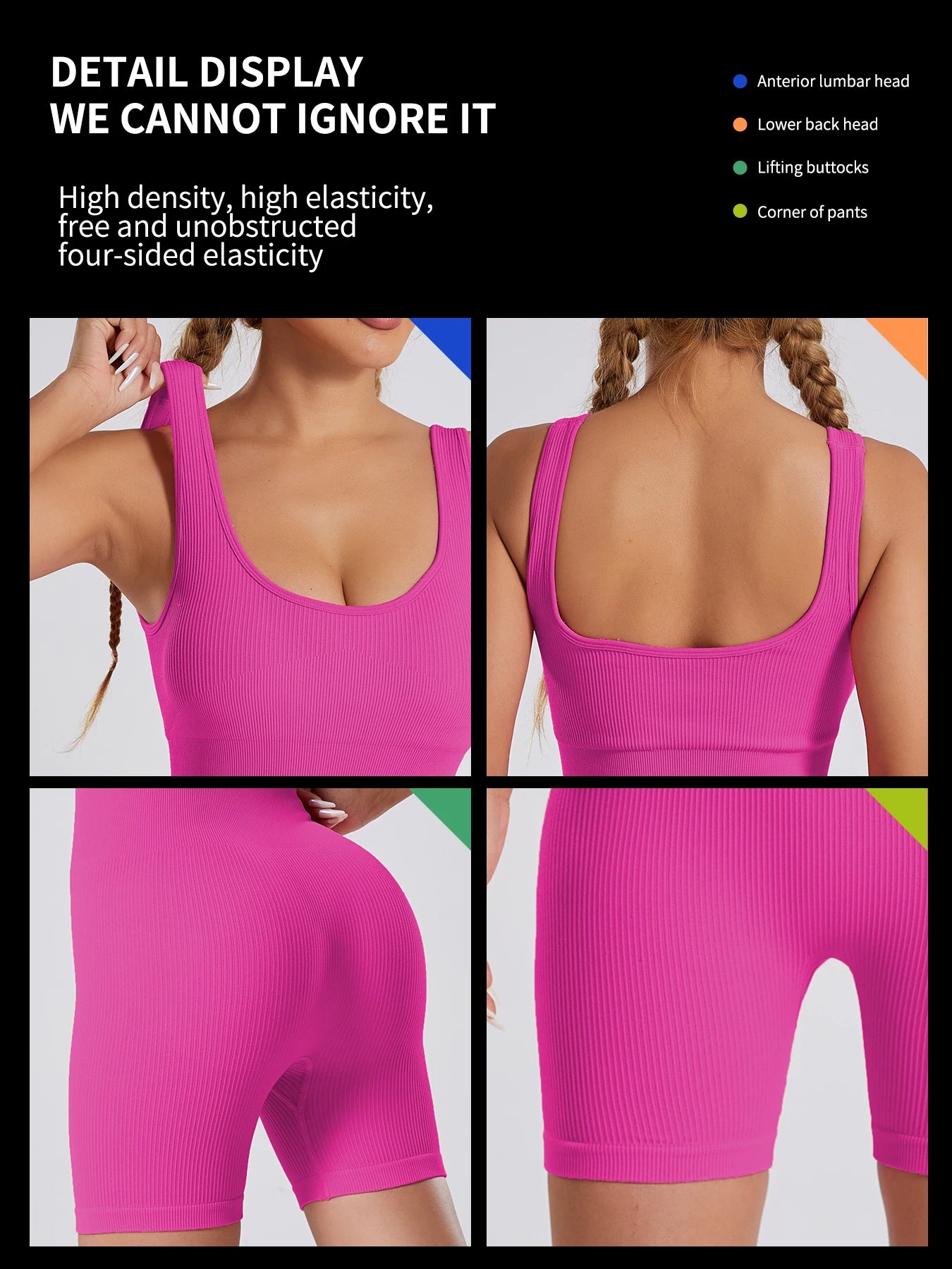 Women's Sleeveless Yoga Jumpsuit Quick Dry Breathable Sportswear
