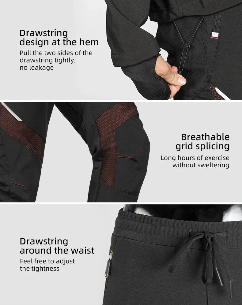 ROCKBROS Winter Cycling Jacket Thermal Windproof Jersey for Men Women