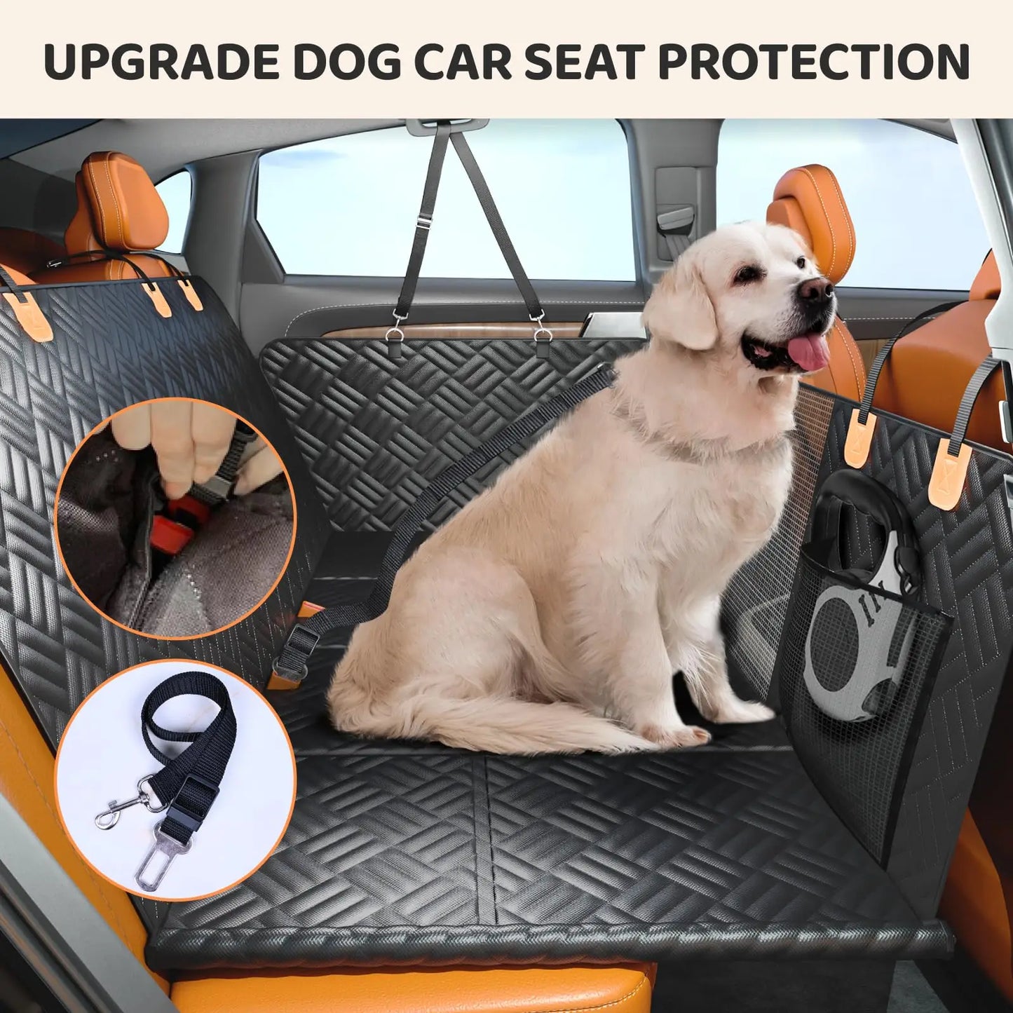 NONECN Rear Seat Dog Cover Hammock Extender Heavy Duty 400 Lbs