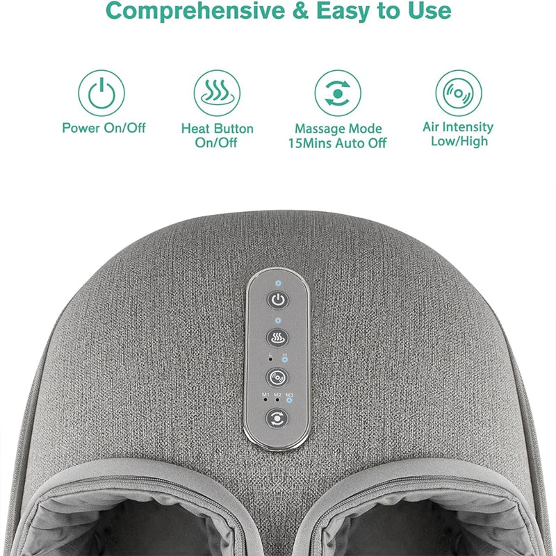 Medcursor Foot Massager With Heating Therapy Shiatsu Deep Kneading Home Office