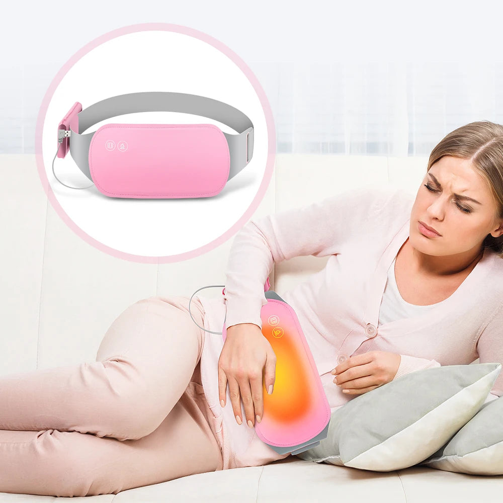 PASTSKY Menstrual Massager Belt With Heating And Vibrating Waist Warmer