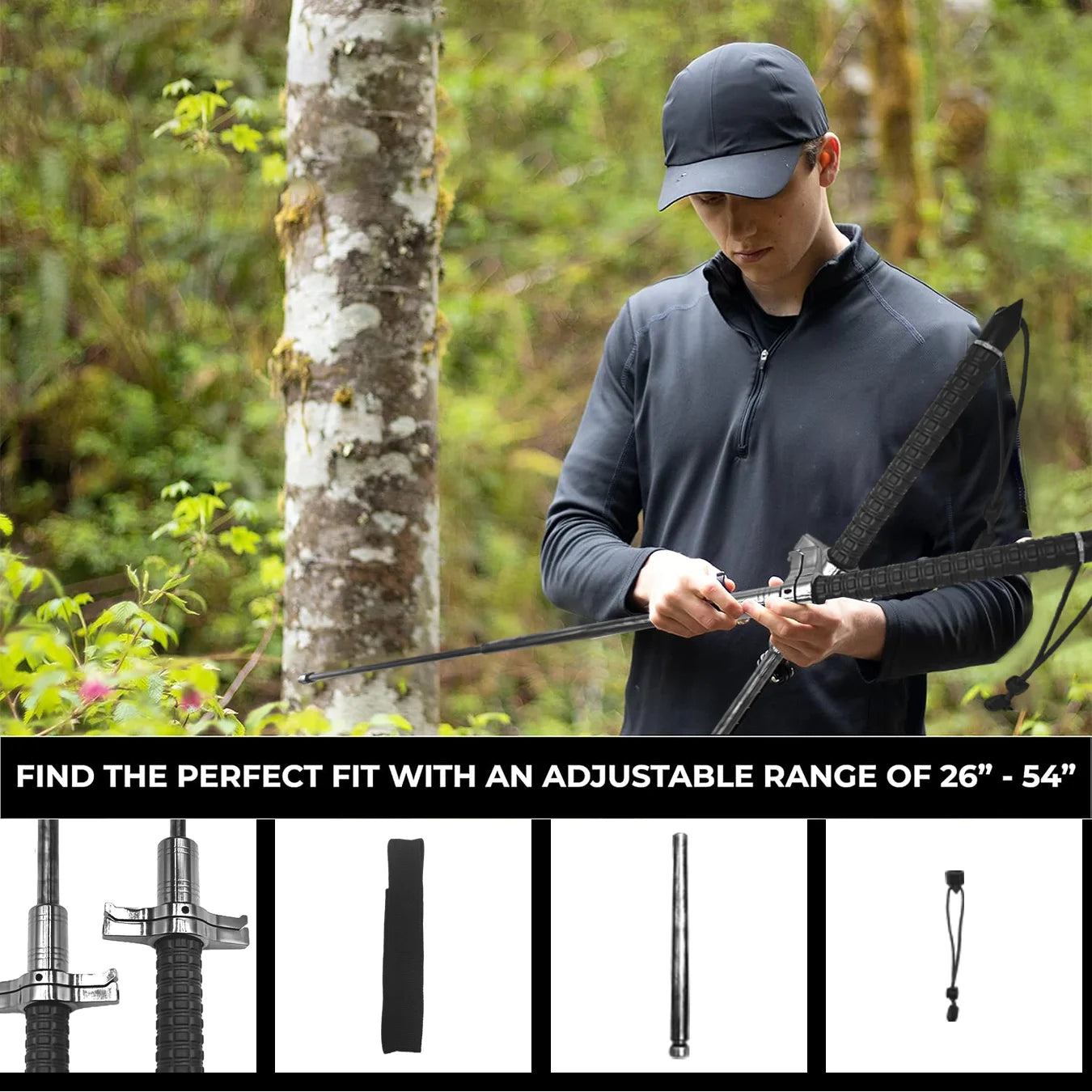 Guangdong Retractable Stainless Steel Walking Sticks Non Slip Wear Resistant