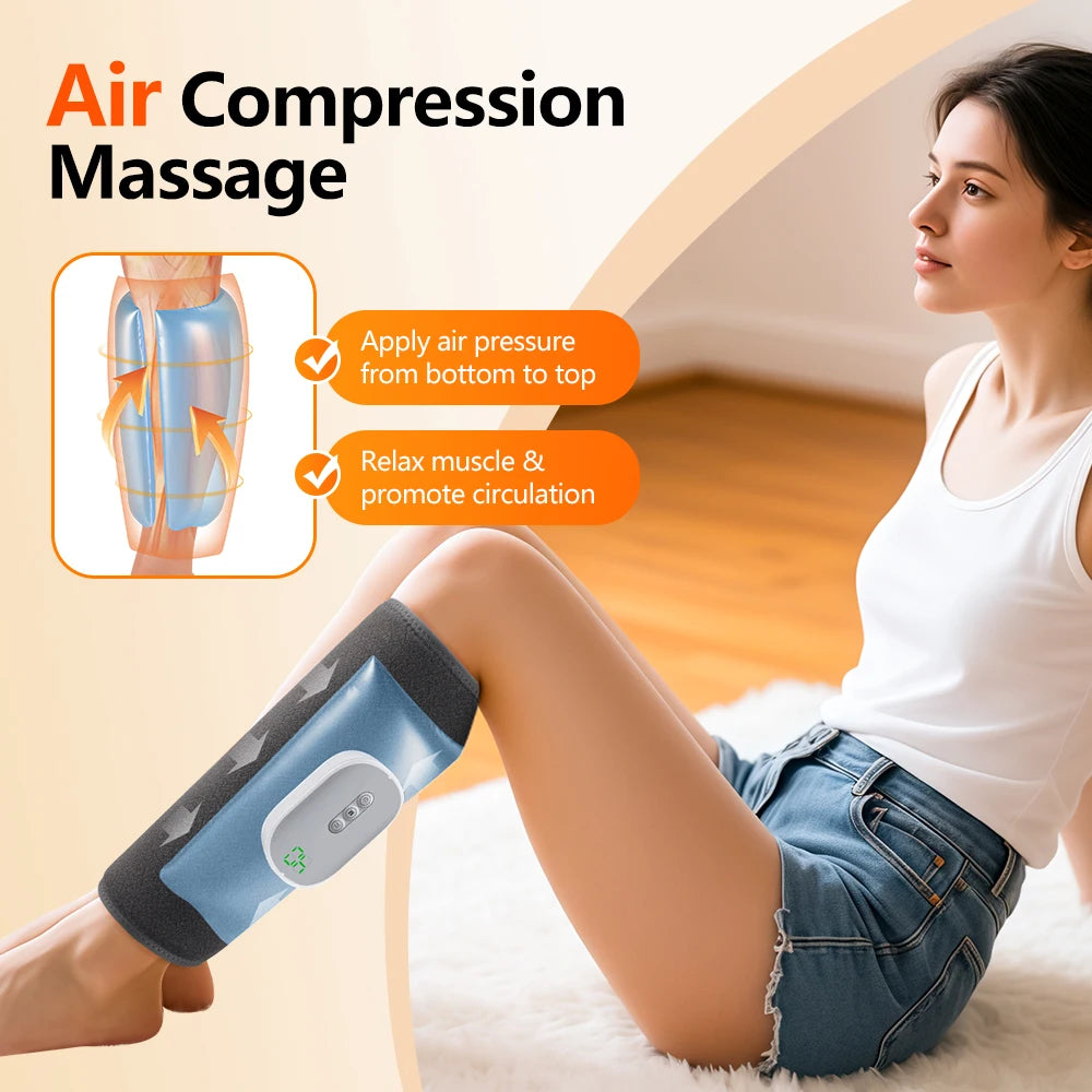 Wireless Air Pressure Calf Massager Electric 4/3 Mode Airbag Compresstion Leg Massage Foot Calf Muscle Relax Relieve Fatigue