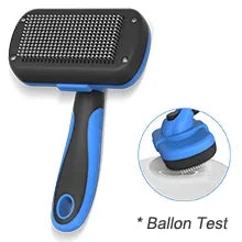 Self Cleaning Slicker Brush for Dogs & Cats Skin Friendly Grooming Deshedding, Hair Removal for Puppies & Long/Short Haired Pets