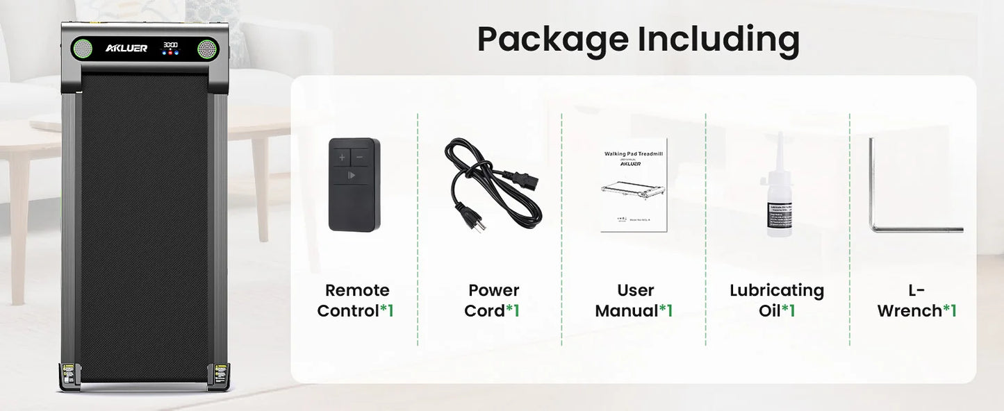 AKLUER 4-In-1 Home Office Walking Treadmill, 2.5 HP Incline Under Desk, Remote Control LED Display