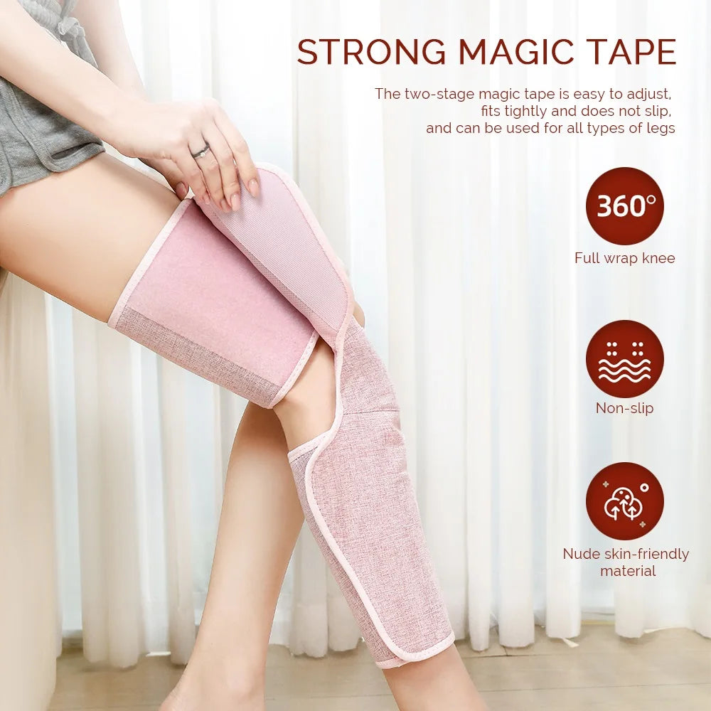 Foreverlily Electric Leg And Knee Massager Wireless Thigh Calf Vibration Massager Air Pressure Leg Relaxation Kneading Massager