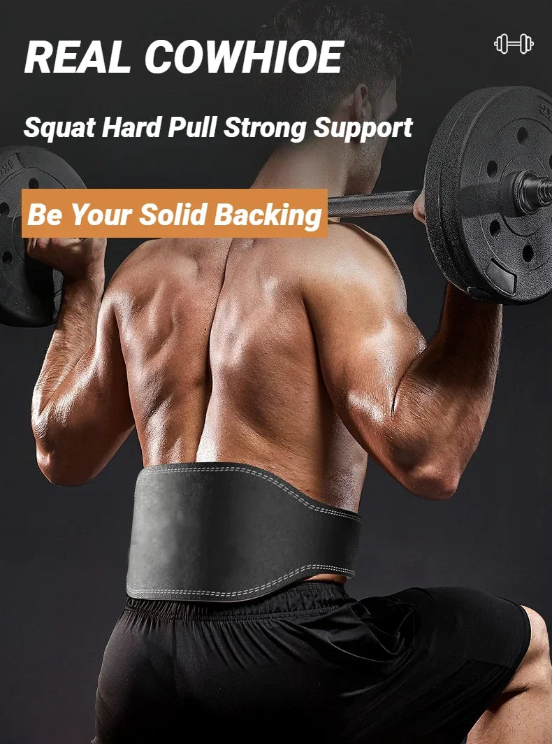 High-Con Concerned PU Leather Waist Support Weightlifting Belt