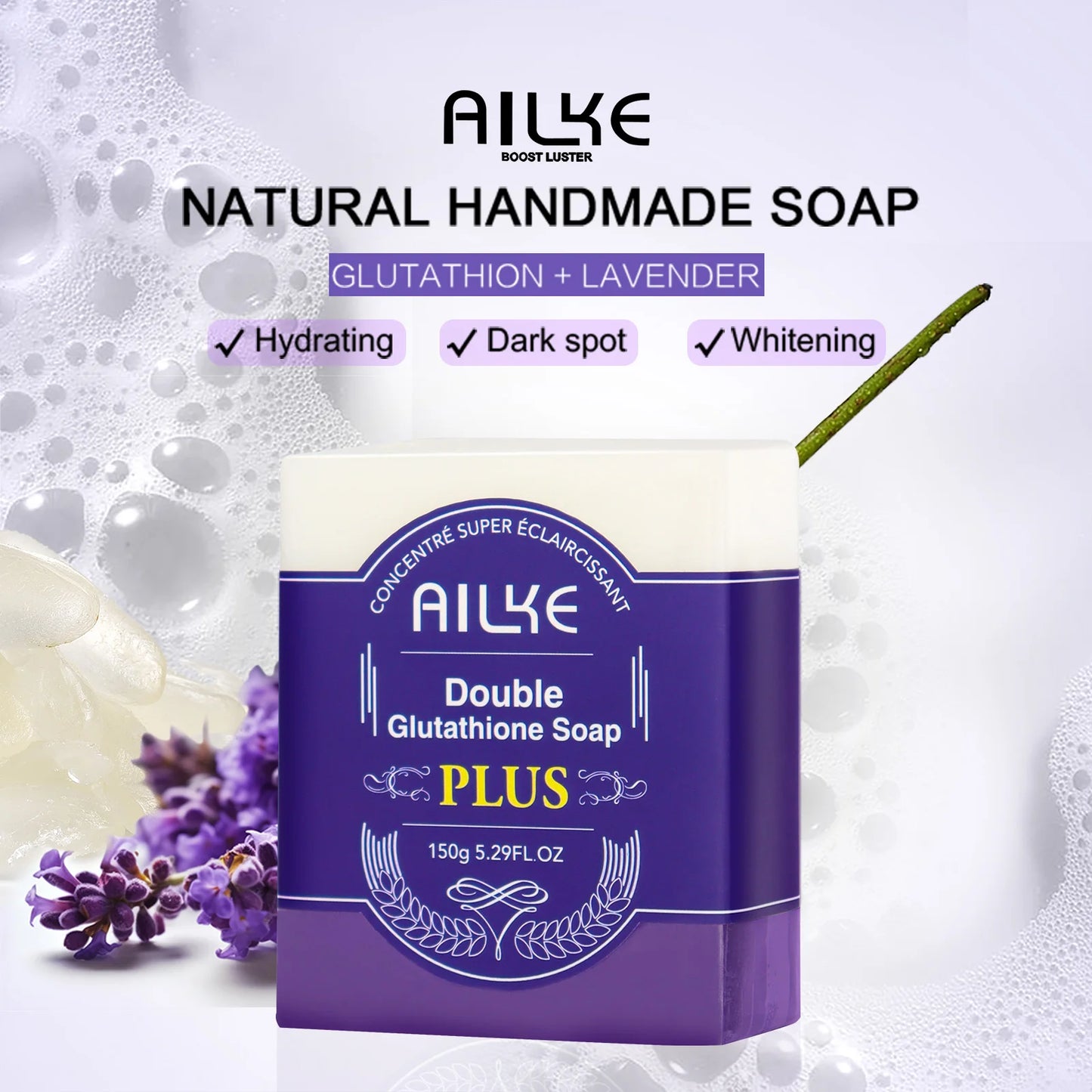 AILKE Double Glutathione Plus Whitening Soap Bar For Face