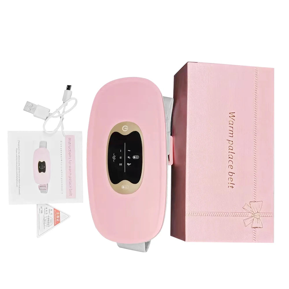 PASTSKY Menstrual Massager Belt With Heating And Vibrating Waist Warmer