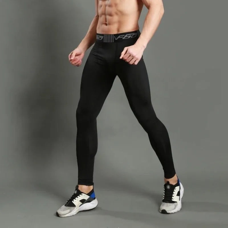 Mens Compression Pants Quick Dry Fit Sports Running Tights For Training