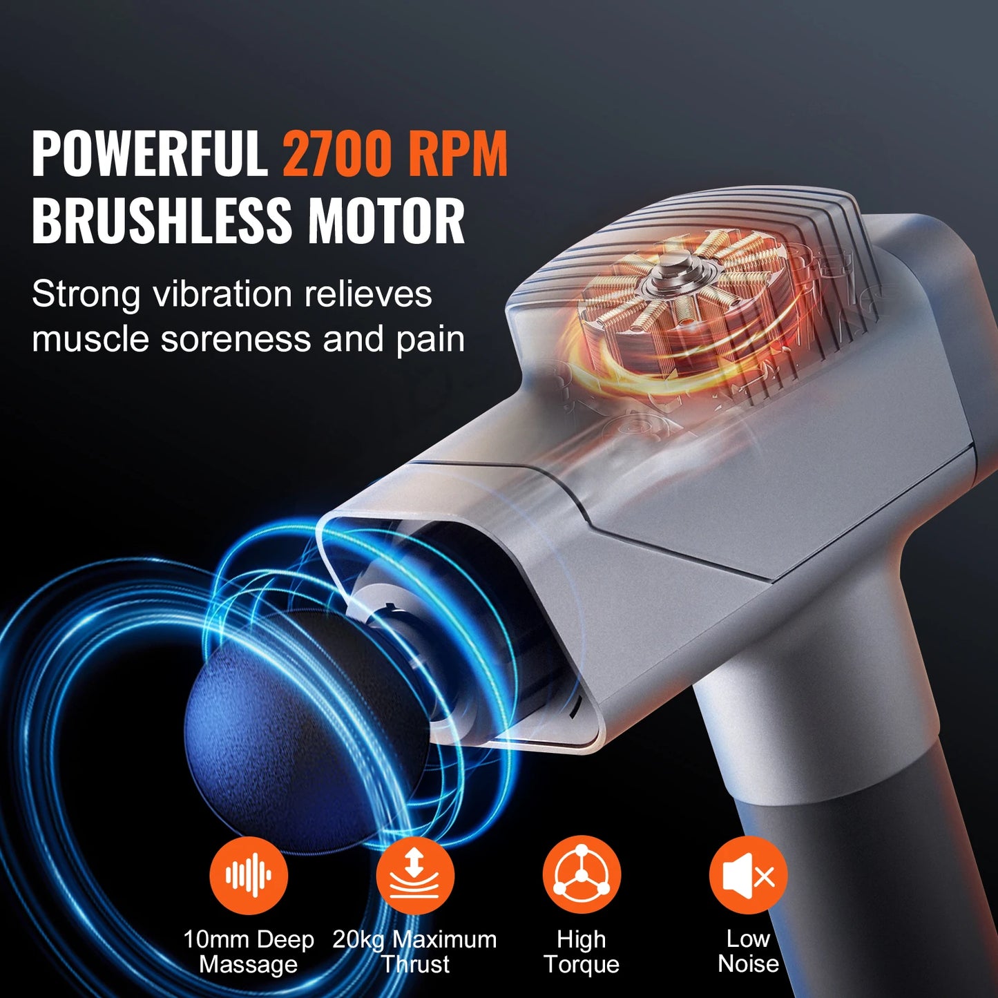 SucceBuy Massage Gun Deep Tissue Percussion 8 Speed Levels