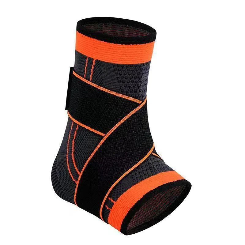 High-concerned Ankle Support Brace Nylon Knitted Elastic Pressurized Bandage For Sport Gym Running Basketball