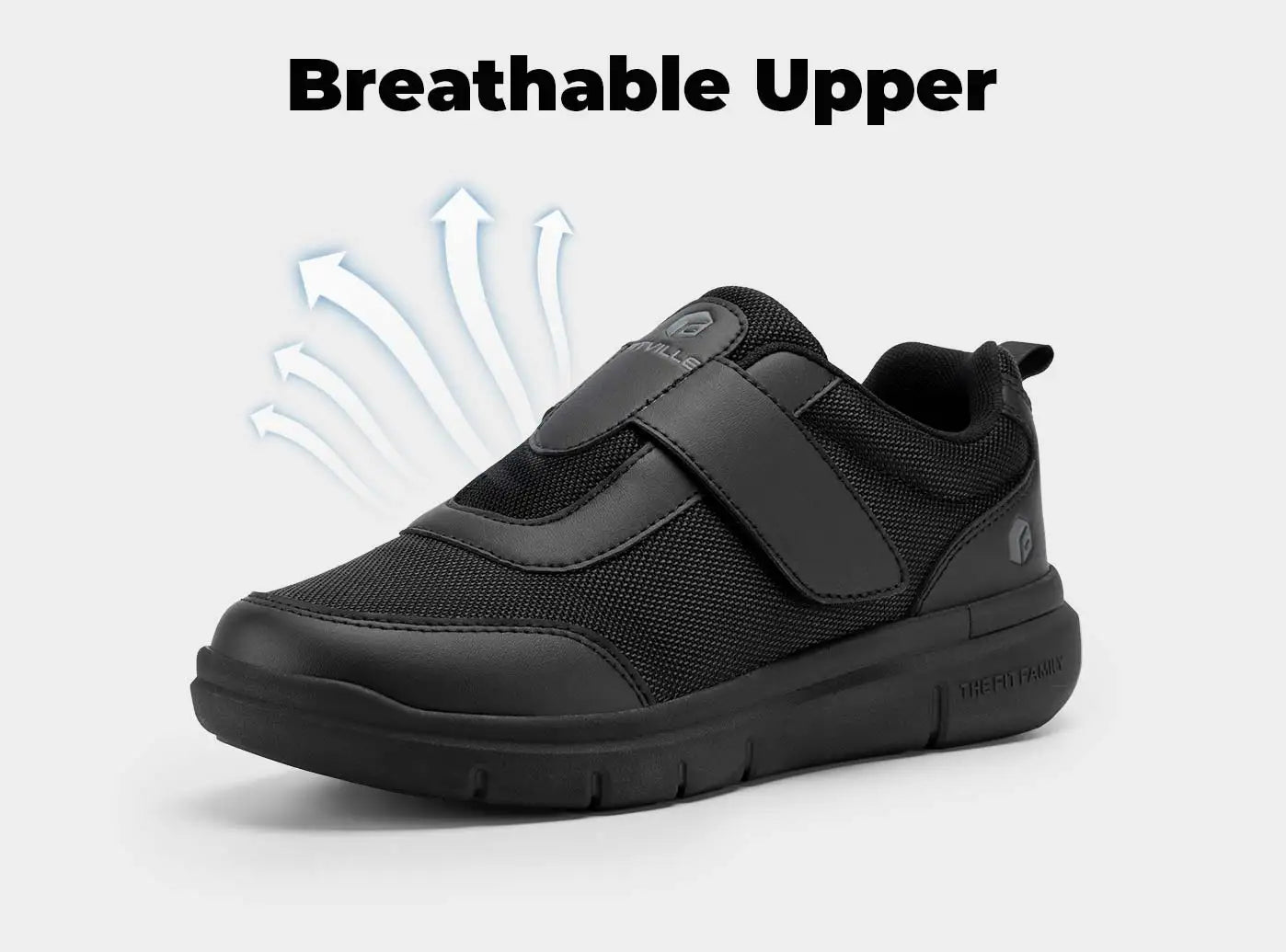 Fitville Men's Extra Wide Diabetic Walking Shoes For Swollen Feet