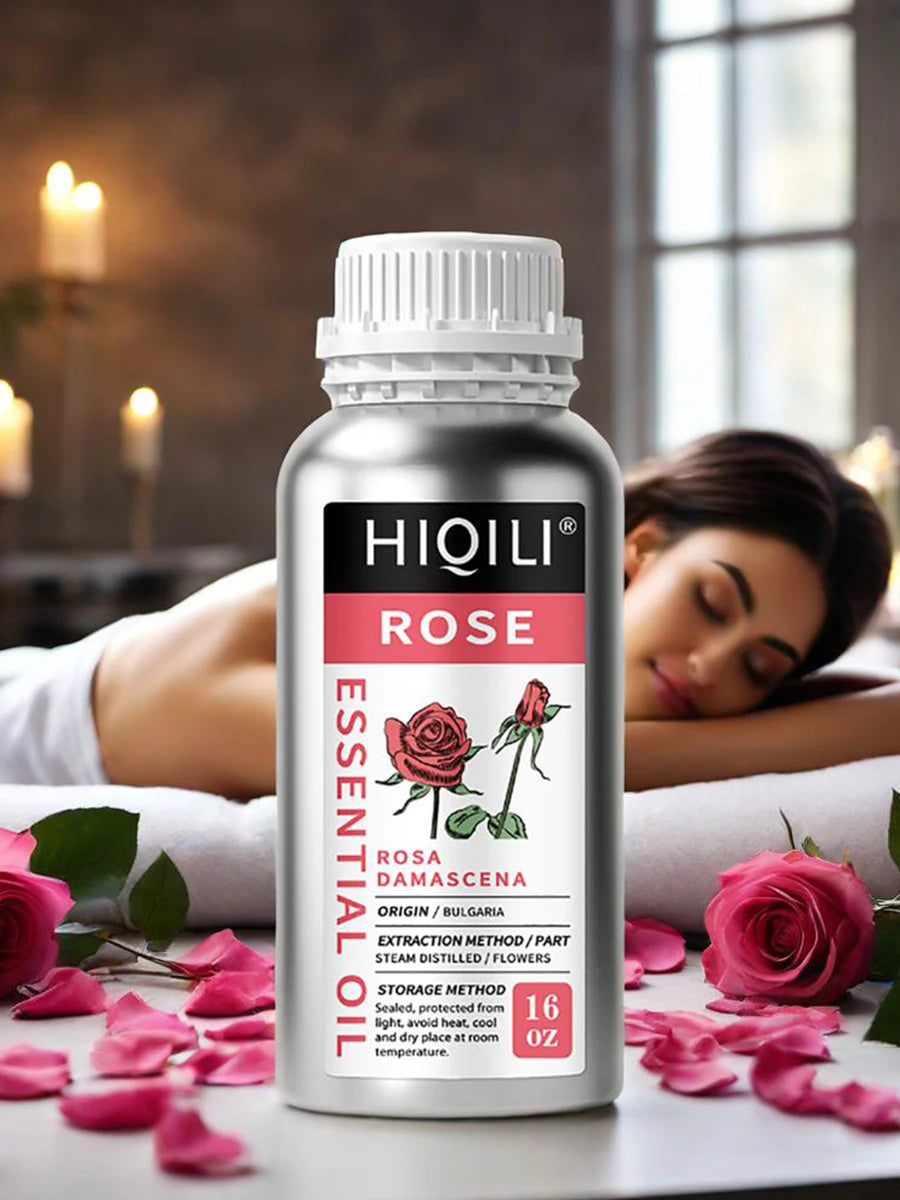 Hiqili Rose Essential Oil Pure Rosa Damascena For Diffuser Aromatherapy