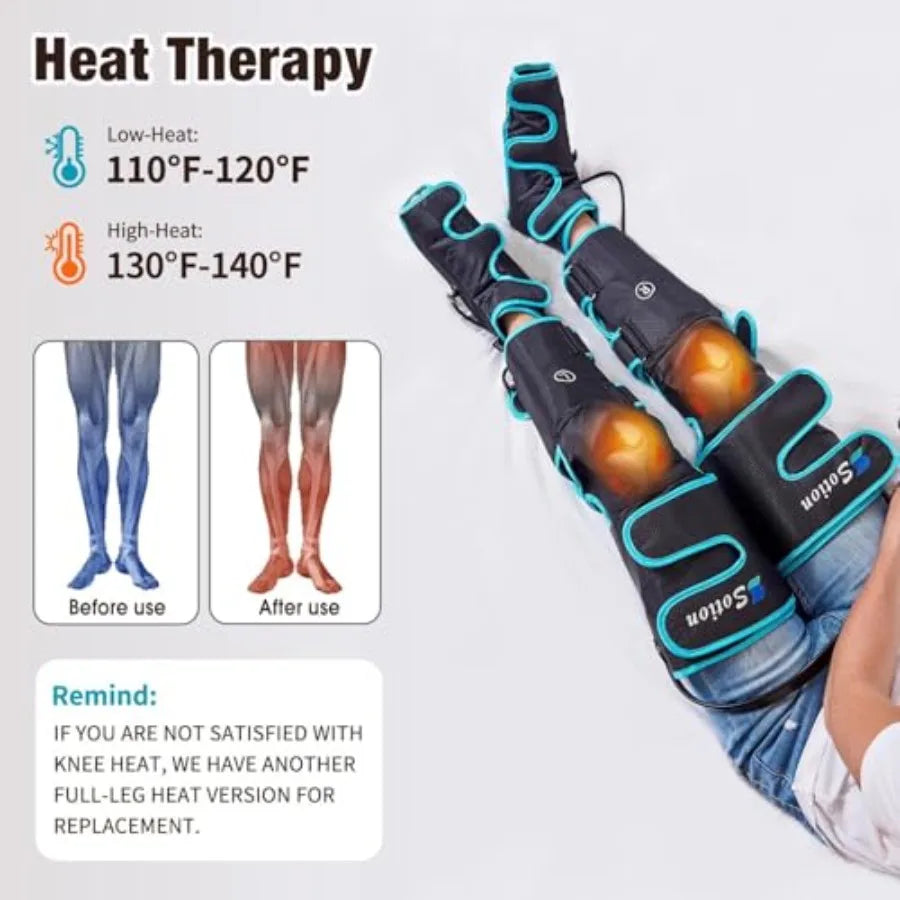 LeG Air Compression Leg Massager With Heat For Pain Relief