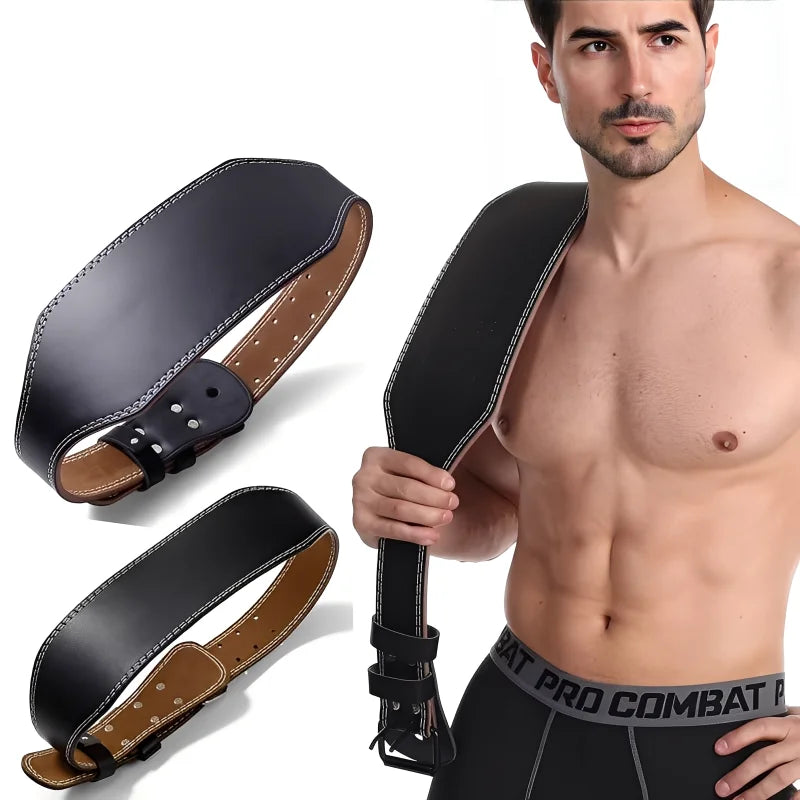 High-Con Concerned PU Leather Waist Support Weightlifting Belt