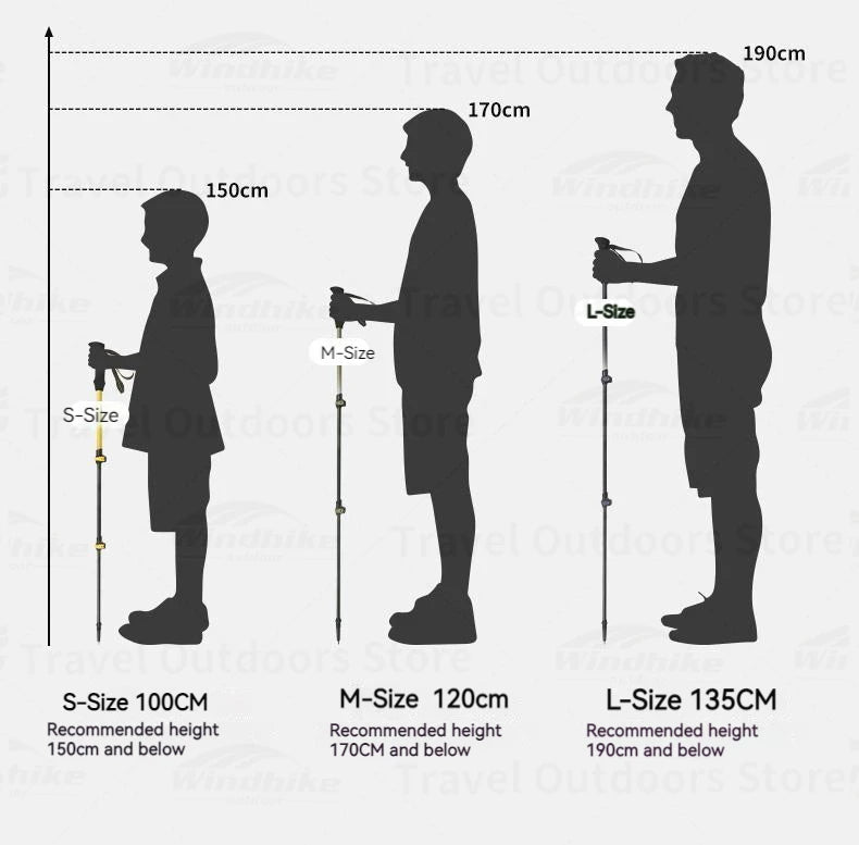 Naturehike Carbon Fiber Telescopic Trekking Pole Outdoor Hiking