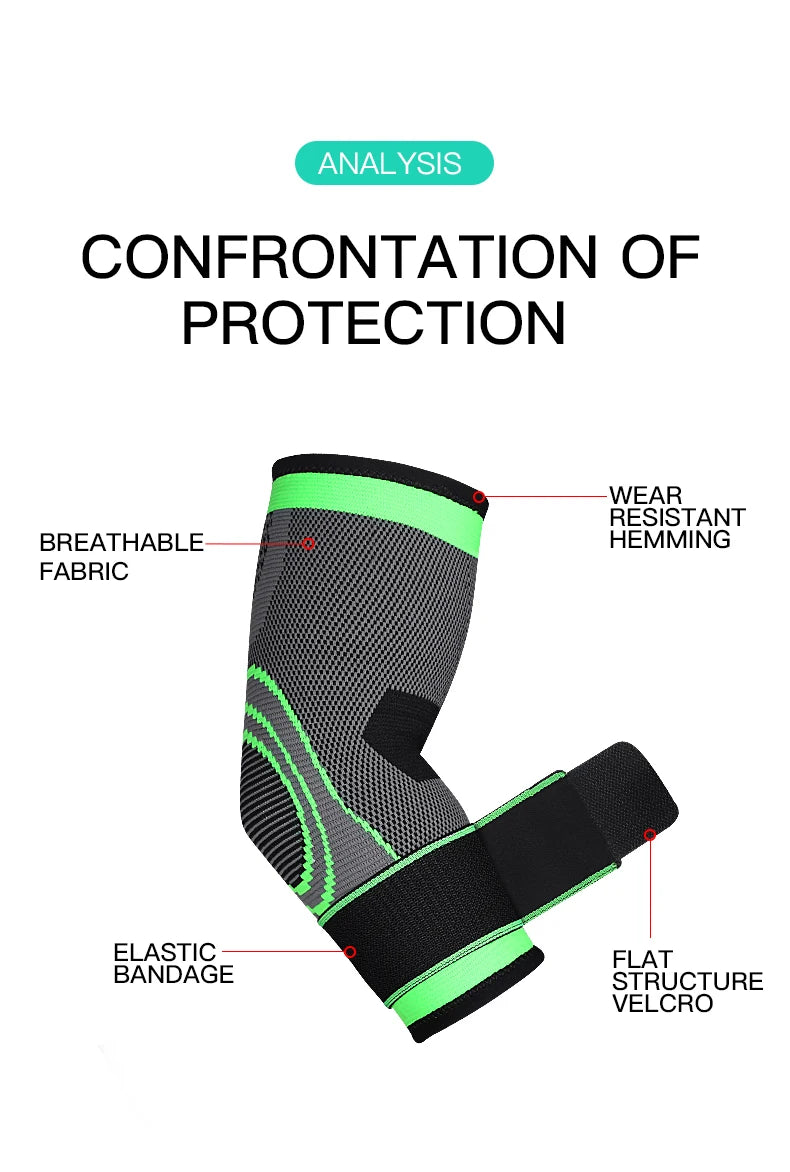 Elbow Support Elastic Arm Sleeve For Gym Fitness Nylon Protective Pad Sweat Absorption Basketball
