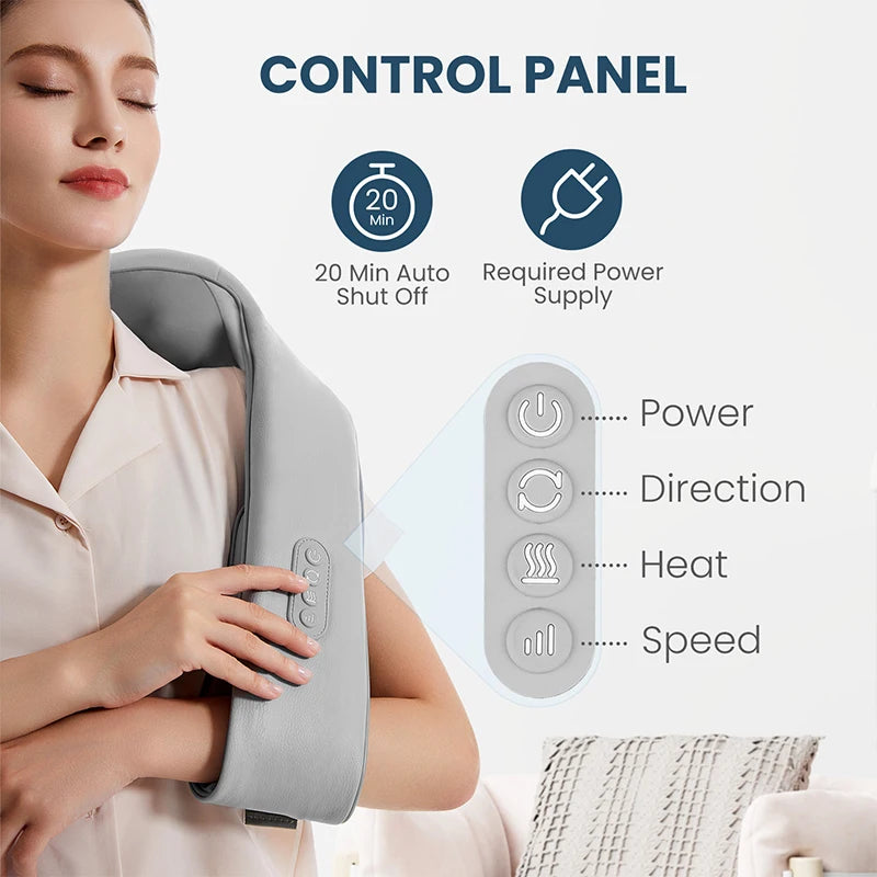 Nekteck Shiatsu Neck and Shoulder Massager With Heating