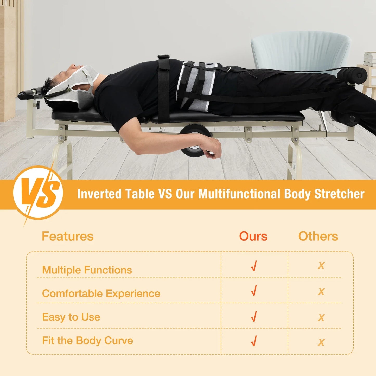 Multifunctional Body Stretcher Vertebrae Care Bench For Neck And Shoulders