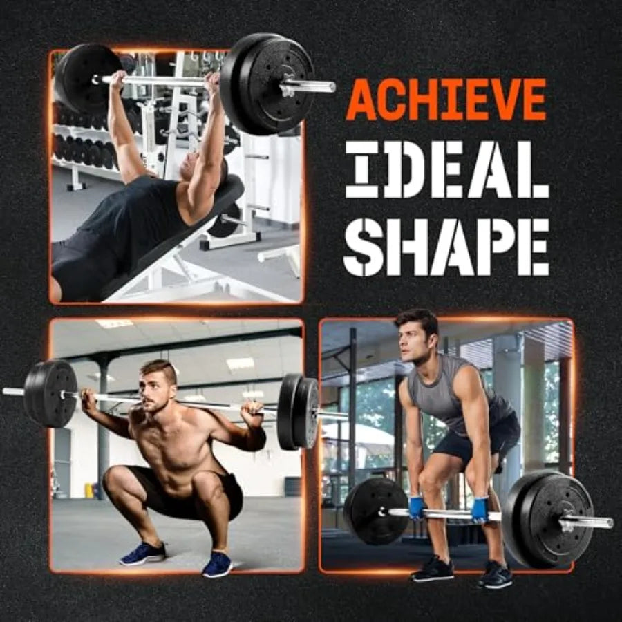 SHXI EZ Curl Straight Barbell 200 480 Lb Capacity Premium