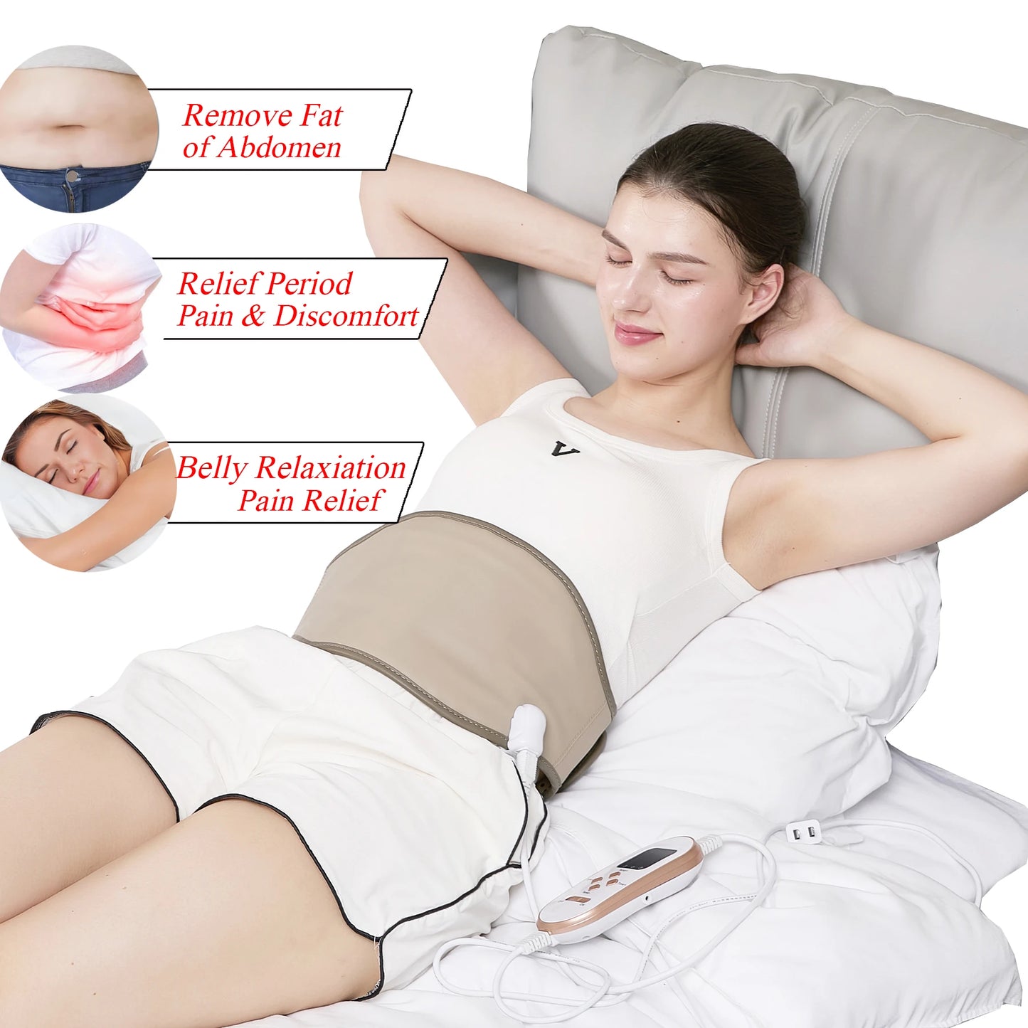 Natural Jades Tourmaline Infrared Heat Pad for Back Pain Relief