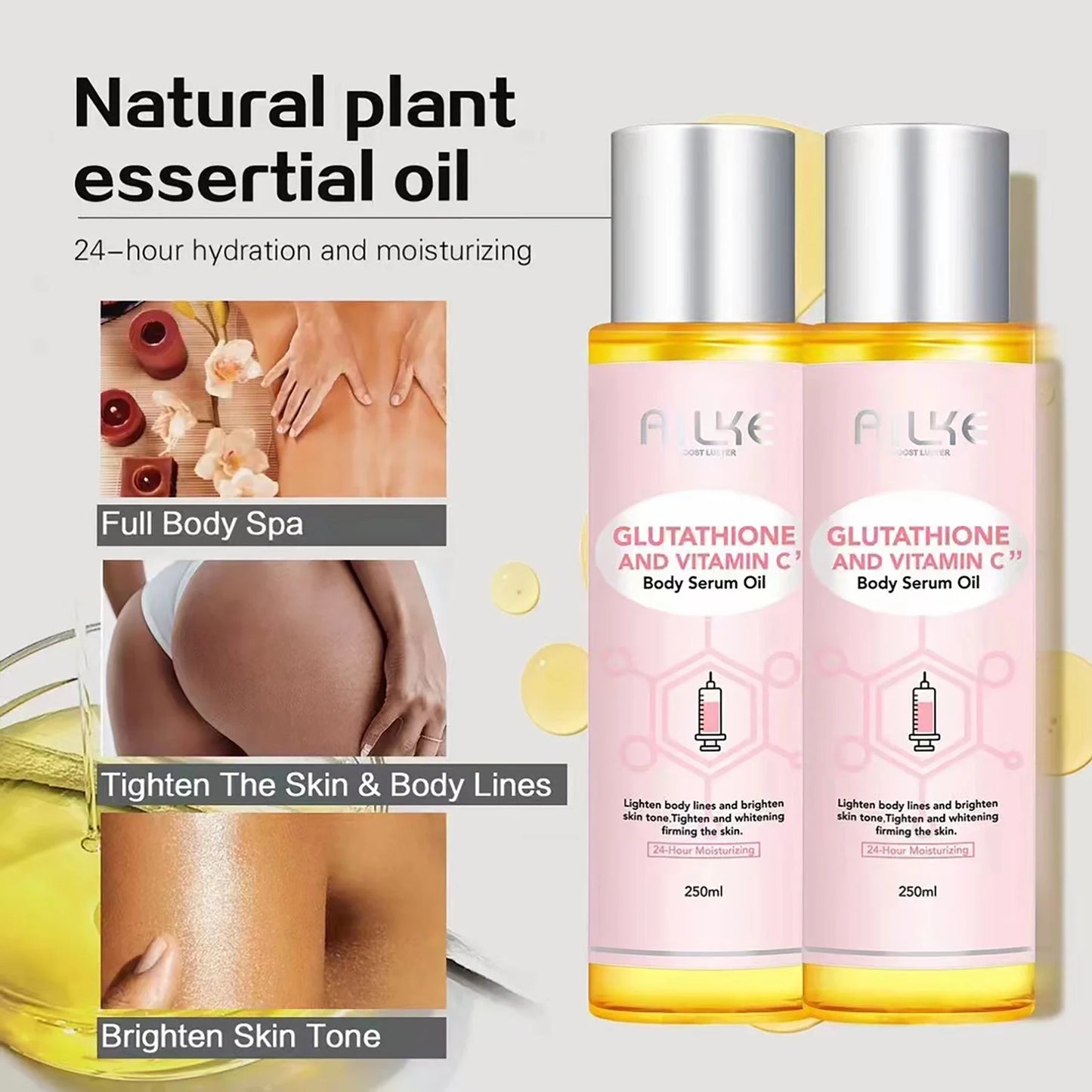 AILKE Vitamin C Brightening Cream Hydrating Face and Body Lotion