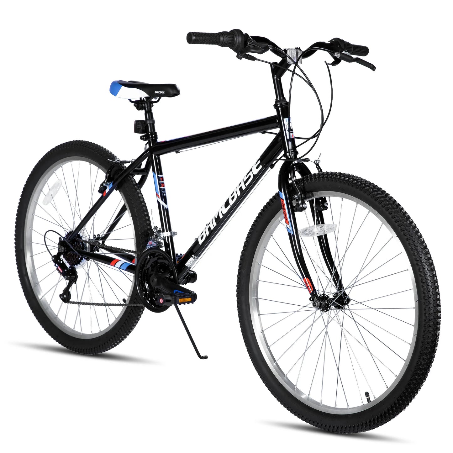 HILAND Mountain Bike Unisex 18 Speed Carbon Steel Frame