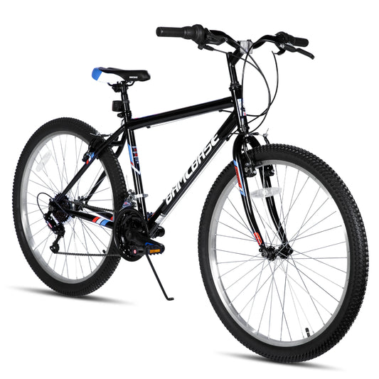 HILAND Mountain Bike Unisex 18 Speed Carbon Steel Frame