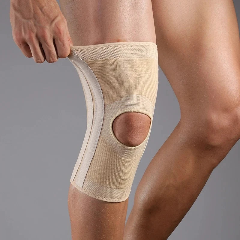 Knee Support Brace Open Patella With Spring Bars High Elasticity