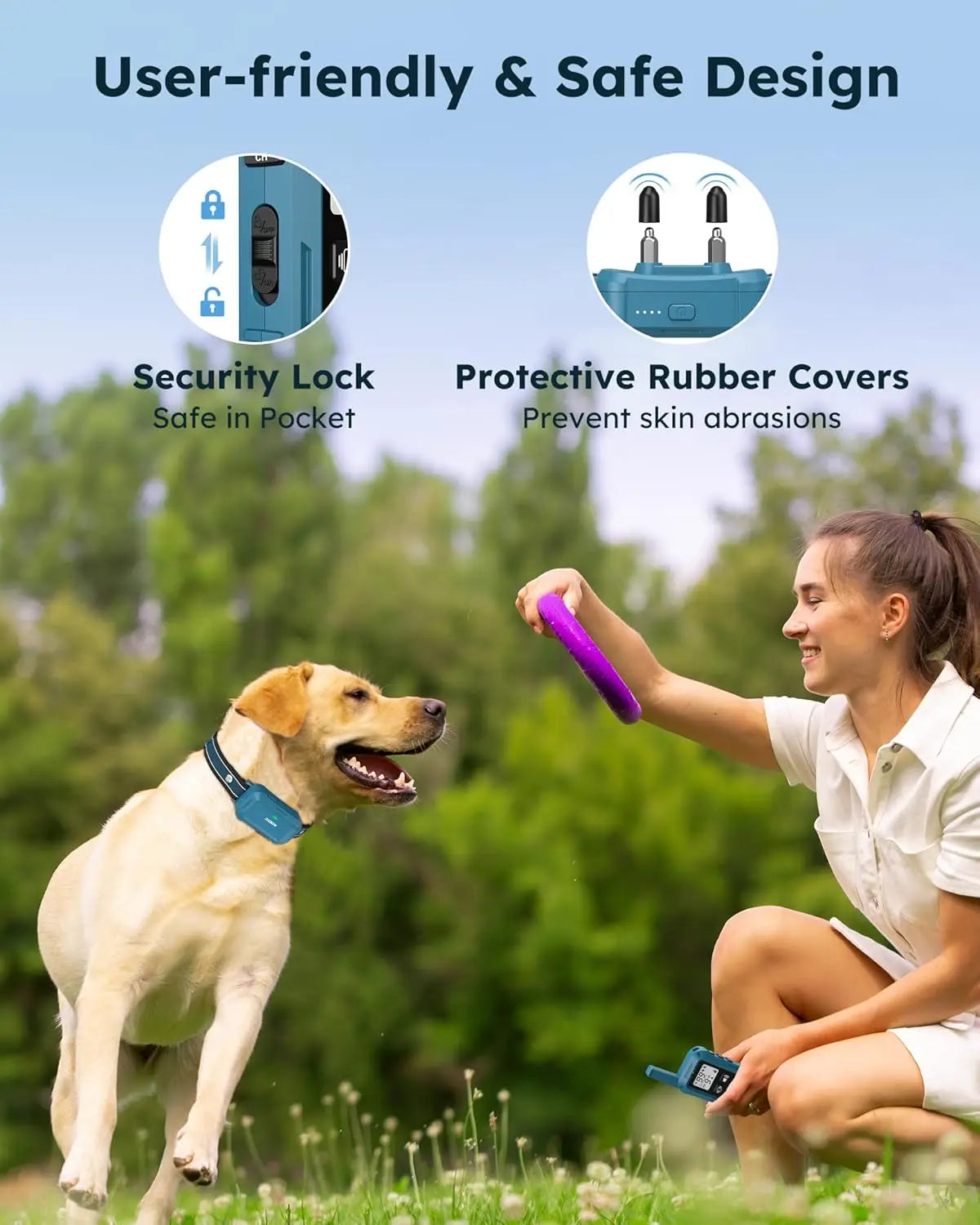 Remote Dog Training Collar, IPX8 Waterproof, Rechargeable, 4 Modes