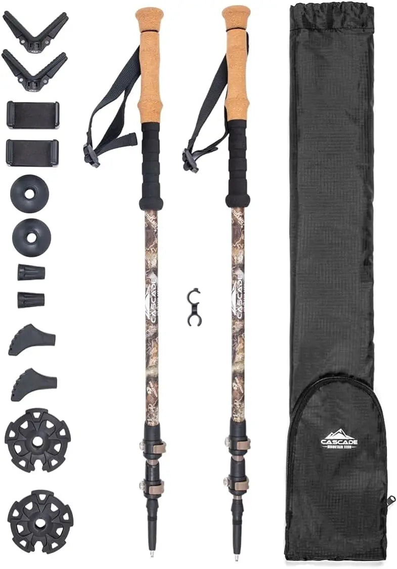 Carbon Fiber Trekking Poles With Adjustable Quick Locks