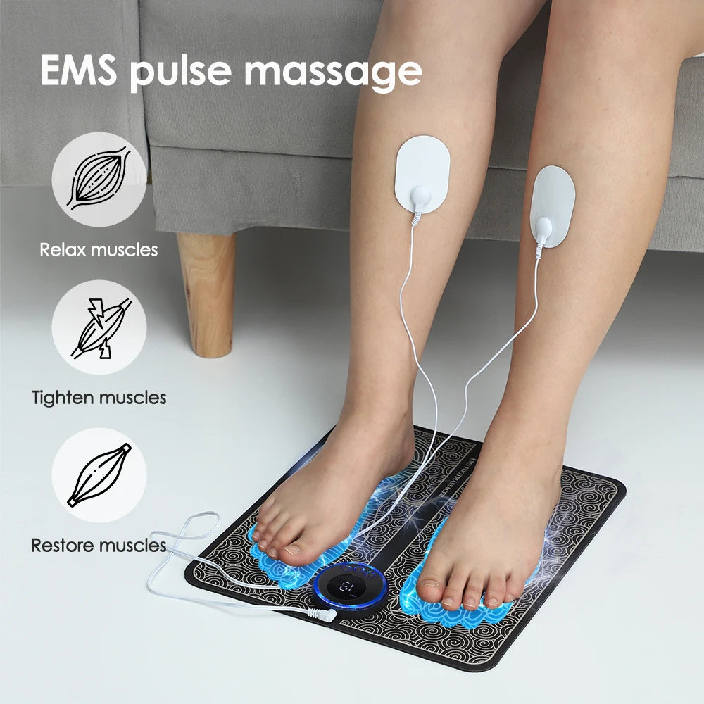Eelhoe Electric EMS Foldable Foot Massager Pad With 8 Modes