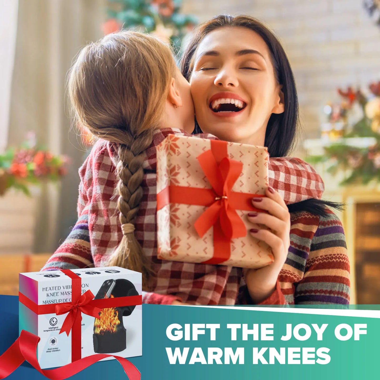 Intelligent Electric Knee Heating Massage Device With Warm Compress Protection